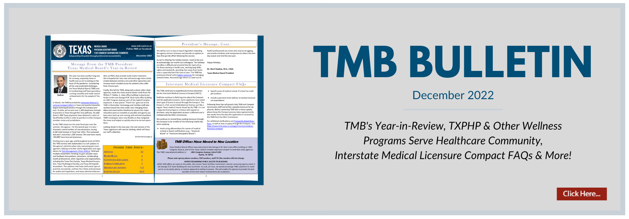 Latest TMB Bulletin Banner