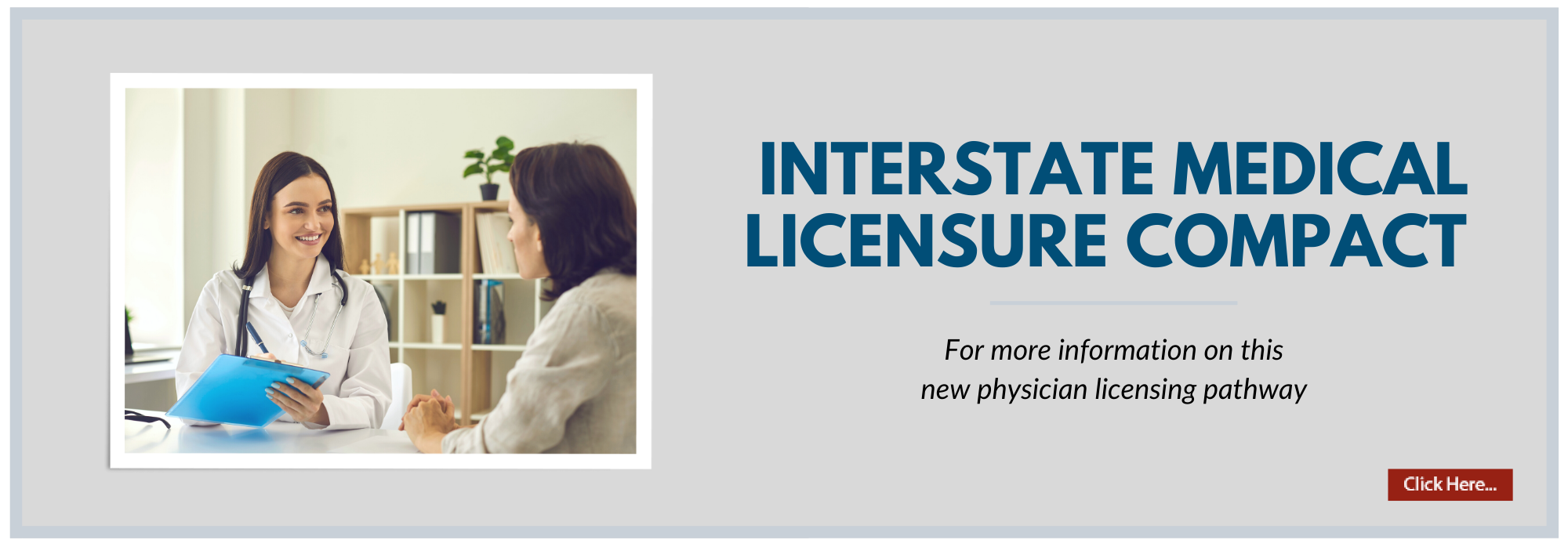 Rotator banner for Interstate Medical Licensure Compact (IMLC)